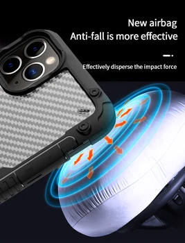 Keturių Kampe Anti-drop Pluošto Shield Telefono dėklas Skirtas iPhone 12 Mini Pro 11 Max X XS MAX XR 7 8 6S 6Plus SE 2020 m. 360 Visas Galinį Dangtelį