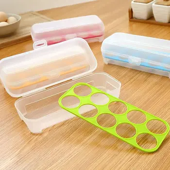 Kiaušinių Laikymo Dėžutė 10 Tinklai Vienu Sluoksniu Šaldytuvas Maisto Kiaušiniai, Hermetiški Plastikiniai Talpinimo Aukštos Kokybės Kiaušinių Sandėliavimo Konteineriai