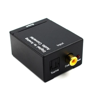 KILIMAS-Optinis Bendraašius Toslink Skaitmeninio į Analoginį Garso Keitiklis Adapteris RCA L/R, 3,5 mm