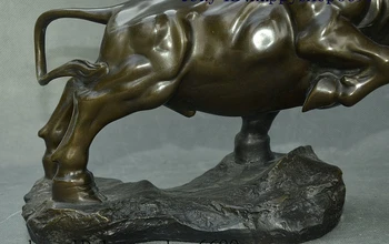 Kinijos Liaudies Bronzos Laimingas Turtus 12 Zodiako Gyvūnų Jautis Jaučiai Bull Galvijų Statula
