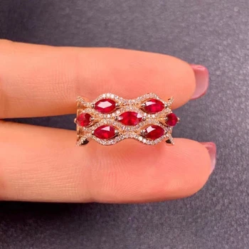 KJJEAXCMY fine jewelry gamtos Ruby 925 sterlingas sidabro naujas moterų žiedas paramos bandymo elegantiškas