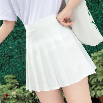 Klostuotas sijonas trumpas sijonas vasaros 2021 naujas moterų black korėjos moteris studentų-line sijonas rudens ir žiemos sijonas