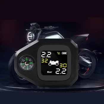 Kompasas Motociklo Padangų Slėgio Monitorius elektrinis motociklas belaidžio didelio tikslumo išorės padangų slėgio jutiklis padangų remontas