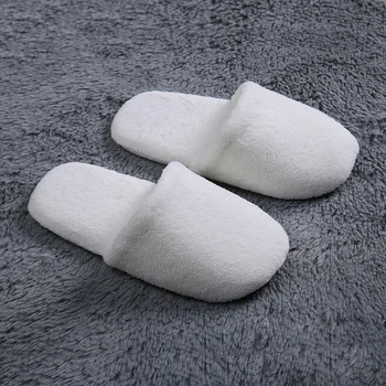 Korėjos Versija Retro Svečias Šlepetes Baltas Pilka Patogus Aksomo Vilnoniai Bateliai Patalpų Pagrindinio Rudenį, Žiemą Oda-draugiškas Flip Flop