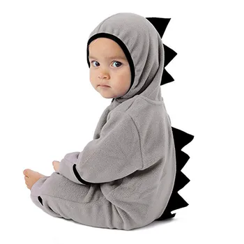 Kūdikiams, Vaikiška naujagimiui Merginos žiemos drabužių Dinozaurų Hoodie kūdikiams Zip Drabužius Jumpsuit berniuko drabužiai