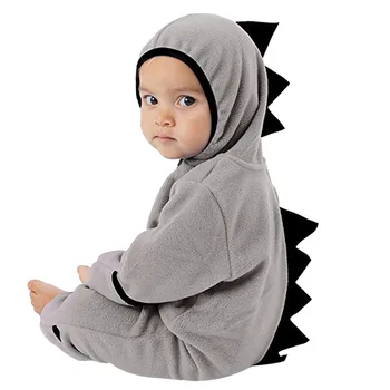 Kūdikiams, Vaikiška naujagimiui Merginos žiemos drabužių Dinozaurų Hoodie kūdikiams Zip Drabužius Jumpsuit berniuko drabužiai