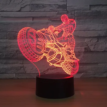 Kūrybos anime personažai dviračių 3d led naktinė lempa jutiklinis nuotolinio valdymo pultas USB egzotinių spalvinga kūrybinių užsakymą dovanos Y15