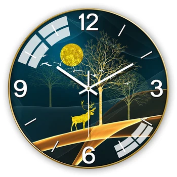 Kūrybos Prabangus Sieninis Laikrodis Šiaurės Paprasta Meno Skaitmeninės Silent Aukso Kambarį Kvarco Sieninis Laikrodis Reloj Sumalti Namų Dekoro DB60WC