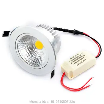 Labai Šviesus Storio Korpusas LED Žemyn Šviesos Pritemdomi LED Downlight 5W COB Embedded Lubų Lemputės