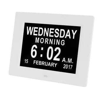Laikrodis Kalendorius su Dienos, Diena, Valanda 8 Colių Led Didelės Policijos Signalą Pagyvenę / Alzheimerio ligos ir Vaikų - Balta Europos Plug