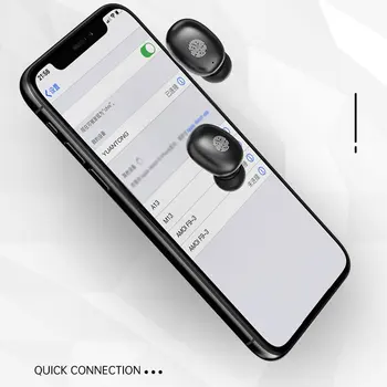 Laisvų rankų įranga Pull-out Wireless Ausinės Tiesa, Stereo Su Mikrofonu Touch Muziką Su Įkrovimo Lauke Mikrofonas LED Ekranas