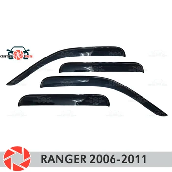 Lango deflektorius, skirtas Ford Ranger 2006-2011 lietaus reflektoriai purvo apsauga automobilio stiliaus dekoro priedai liejimo