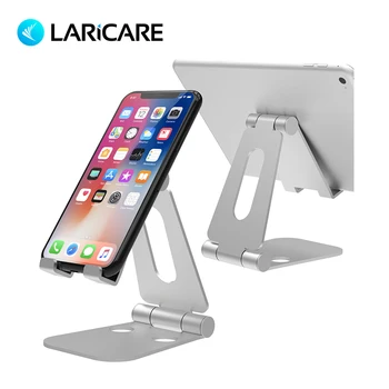 LariCare Sulankstomas Telefono Stovas iPhone 6 7 X Aliuminio Reguliuojamas Darbalaukio Turėtojas Dock for iPad MINI ProTablet Stendas