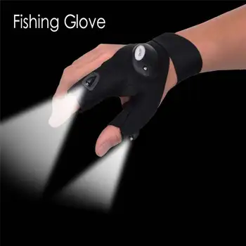 Lauko Žvejybos Magija Dirželis Nepirštuotos Pirštinės LED Žibintuvėlį, Fakelą Padengti Išgyvenimo Kempingas, Žygiai Dviračiais Gelbėjimo Priemonė Pirštinės