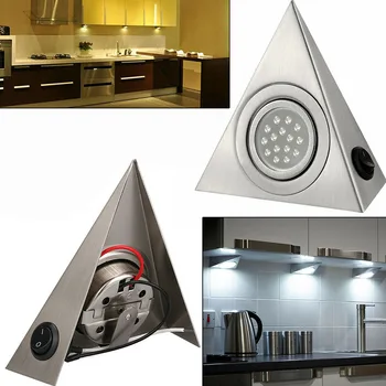 LED Maitinimo Virtuvė Pagal Kabineto Spintoje Trikampis Šviesos Rinkinys Cool Warm White