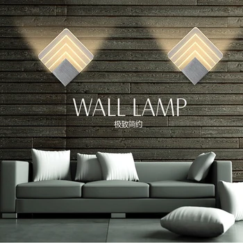 LED miegamojo sienos lempa 5W kambarys, naktiniai staleliai, lempa meno Aukštos kokybės aliuminio aikštėje eilėje viešbučio projektą eilėje modernios sienos, šviesos, naujų JQ