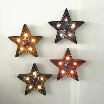 LED penkiakampė Žvaigždė, Šviesos Sienos Apšvietimo Blizgučiai Restoranas KTV Baras Tinklo Sienos Kavos Papuošalai Naktį Šviesos Kabo Žibintai