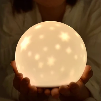 Led Star Naktį Šviesos Projektorius Įkrovimo Dangus Miega Naktį Lempa Vaikams Baby Girl Naktiniai Touch Namų Dovana
