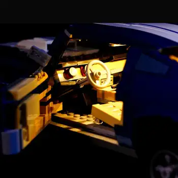 LED Šviesos Rinkinys 10265 Už Mustang Automobilių Plytų Žaislas (Modelis nepridedami) TIK LED Šviesos Baterijos Dėžutė