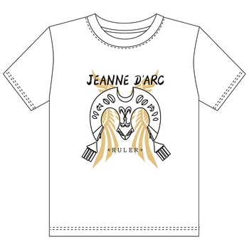 Likimas Serijos žanos d 'Ark Anime Unisex marškinėliai Jeanne d' Arc Vasaros Trumpas Rankovėmis TEE Viršūnes Gražus Modelius Spalva Black & White 6