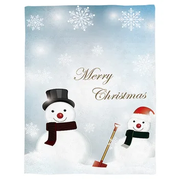 Linksmų Christams Sniego Antklodės, Lovatiesė Flanelė Vilnos Kelionės Padengti Asmeninį Vilnos Komfortą Kempingas Iškylą Bendrabučio Antklodė