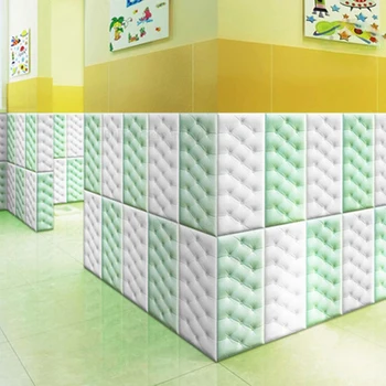 Lipnios 3D Sienų Lipduko ant Lovos Anti-susidūrimo Minkštą, Paketą Sienos Aplinkinių Storas Padas atsparus Vandeniui Sienelė 4MM