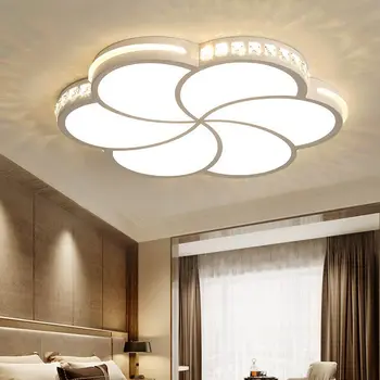 Lotoso gėlė, krištolo šviesa, lubų montuojamas apšvietimas šviestuvai gyvenimo kambario, miegamasis AC85-265V virtuvės įrenginiai