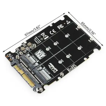 M. 2 SSD U. 2 Adapteris 2in1 M. 2 NVMe ir SATA-Autobusų NGFF SSD su PCI-e U. 2 SFF-8639 Adapter PCIe M2 Converter for Desktop