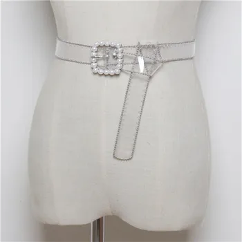 Mados Aišku, Diržas Juosmens Diržus Moterims, 2021 Skaidrus Baltas Perlas Diržo Cinturon Mujer Plastiko Dizaineris Juostos Ponios