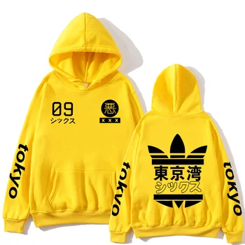 Mados Japonijos Streetwear Tokijo Įlankoje hoodie Palaidinukė Kelis Spalva Vyrai Moterys Tokijo Hoodies Megztinis Dydis S-3XL