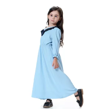 Mados Musulmonų Vaikų Suknelė Islamo Vaikai Abaja Artimųjų Rytų Mergina Drabužių Arabų Skraiste, Chalatai Kimono Jubah Ramadanas Malda Suknelė