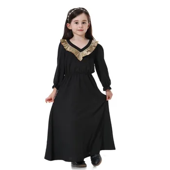 Mados Musulmonų Vaikų Suknelė Islamo Vaikai Abaja Artimųjų Rytų Mergina Drabužių Arabų Skraiste, Chalatai Kimono Jubah Ramadanas Malda Suknelė