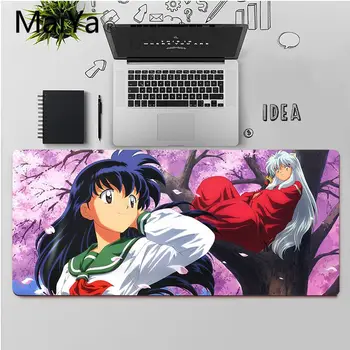 Maiya Aukščiausios Kokybės Anime Inuyasha Didelis Pelės mygtukai PC Kompiuteris kilimėlis Nemokamas Pristatymas Didelis, Mouse Pad Klaviatūros Kilimėlis