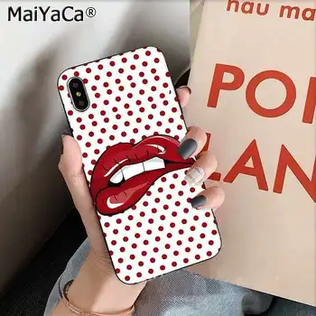 MaiYaCa Seksuali Mergina Kylie Jenner Lūpų Bučinys Telefono Viršelis skirtas Apple iphone pro 11 8 7 66S Plus X XS MAX 5S SE XR