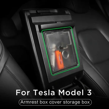 Mažas dydis Porankiu talpinimo Skaidrios Tesla Model 3 2017-2019 Interjero Automobilį Auto Centrinėje konsolėje