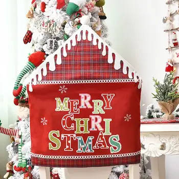 Medžiaga Raudona Kalėdų Sėdynės Padengti Kėdė Padengti Gražus Vakarienė Restorane Stalo Aukštos Kokybės Namų Dekoro Ornamentuose Naujųjų Metų