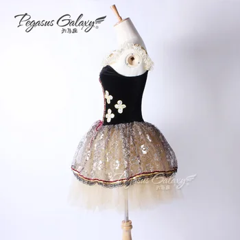 Mergaičių Baleto Mdc Dress Lady Konkurencijos Profesinės Šokių Kostiumas Suaugusiųjų Juoda Romantiška Baleto Mdc Kostiumas Balerinos Suknelė B-6359