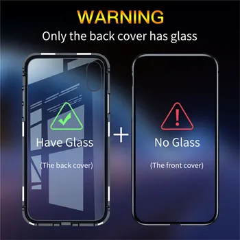Metalo Magnetinių telefono dėklas ant Samsung Galaxy A50 Grūdintas Stiklas Atvejais Dangtelis, skirtas 