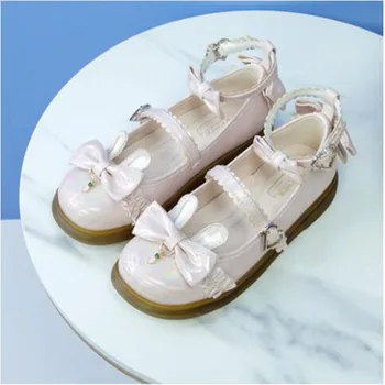Mielas nėrinių pynimas bowknot gotikos batai kawaii girl 2020 naujų Anime cosplay lolita batai derliaus apvalios galvos mažo kulno kawaii batai