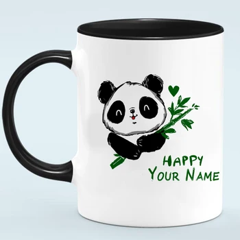 Mielas Panda Asmeninę Pavadinimas 11oz Keramikos Vaikams Gimtadienio Mergaitė Dovana Kavos Puodelis Pieno Puodelis