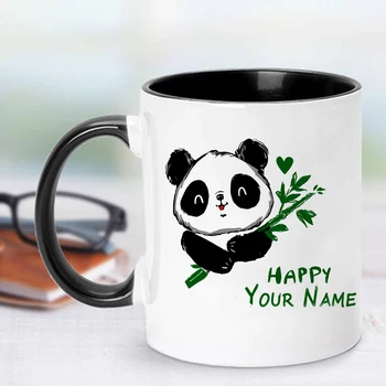 Mielas Panda Asmeninę Pavadinimas 11oz Keramikos Vaikams Gimtadienio Mergaitė Dovana Kavos Puodelis Pieno Puodelis