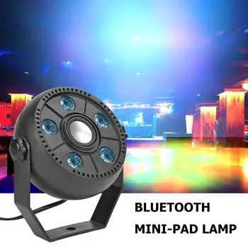 Mini Bluetooth Mini-Pad Lempa, 5/6LED Par Lempos Scenos Šviesos KTV Baras Šalies Klubas DJ Disko Projektorius Prekybos Centras, Vestuves, Karaoke