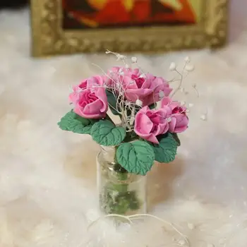 Mini Gėlių Vaza Nustatyti Bonsai Sodas, Namų Apdaila Miniatiūriniai Pvc Amatų Micro Dekoro 