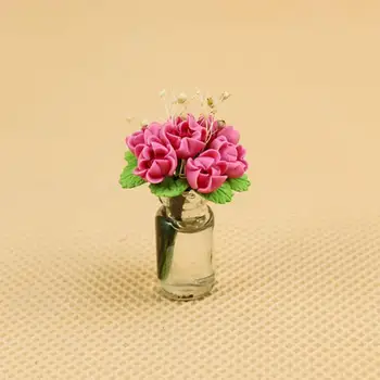 Mini Gėlių Vaza Nustatyti Bonsai Sodas, Namų Apdaila Miniatiūriniai Pvc Amatų Micro Dekoro 
