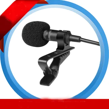 Mini Nešiojamas Mikrofonas Kondensatoriaus Clip-on Atvartas Lavalier Mic Laidinio Mikrofo/Microfon Telefono Nešiojamas Su ausinių lizdas