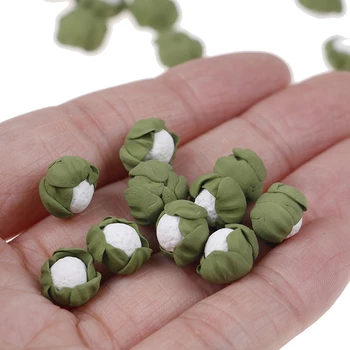 Mini Realus Rankų darbo Molio Daržovių Lėlių Miniatiūros Žiediniai kopūstai Kininiai Kopūstai už Lėlės Virtuvė 5 vnt