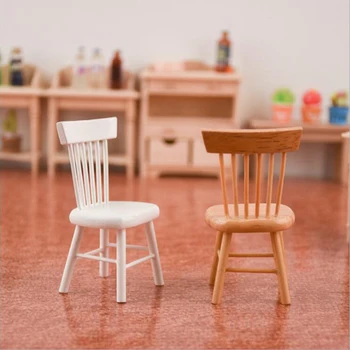 Modeliavimo Mini Kėdė Kėdė Modelis Baldai Žaislai Doll House Dekoro 1/12 Miniatiūriniai Lėlių Priedai
