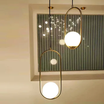 Modernus minimalistinis baras, restoranas multi-galvos molekulinė sukasi pakabukas lempos Šiaurės miegamojo lovos metalo sieniniai šviestuvai