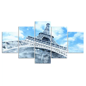Modulinė HD 5 vnt drobė, tapyba Paryžiaus sniego arenoje Nuotrauką sienos nuotrauka menas drobė plakatai sienos meno Tapybos namų puošybai