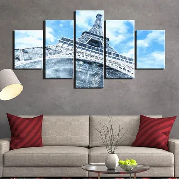 Modulinė HD 5 vnt drobė, tapyba Paryžiaus sniego arenoje Nuotrauką sienos nuotrauka menas drobė plakatai sienos meno Tapybos namų puošybai